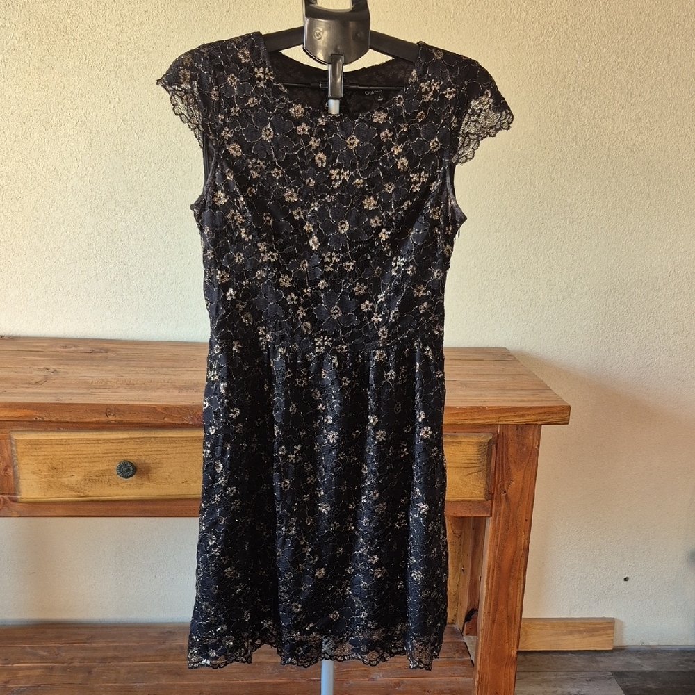 HOLIDAY SALE Elegant Black Lace Midi Dress